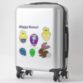 イースターバニーひよこ卵レーザーカットビニール シール (スーツケース)