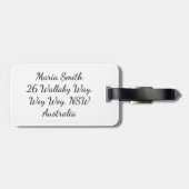 イースターバニーを隠す ラゲッジタグ (裏面横)