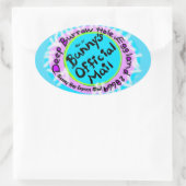 イースターバニーアドレス卵形の郵便切手 楕円形シール (バッグ)