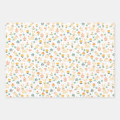 イースターバニーアンドフラワーズ春 ラッピングペーパーシート (正面)