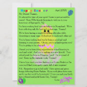 イースターバニーイエローピンクシック卵からの手紙 シーズンカード (正面)