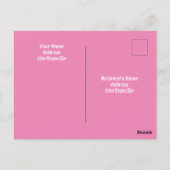 イースターバニーイヤーをかぶったかわいい白い子犬 ポストカード (裏面)