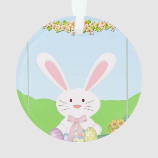 イースターバニーイラストレーション オーナメント (裏面)