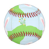 イースターバニーイラストレーション 野球ボール (裏面)
