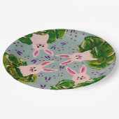 イースターバニーインキャベツプレート ペーパープレート (アングル)