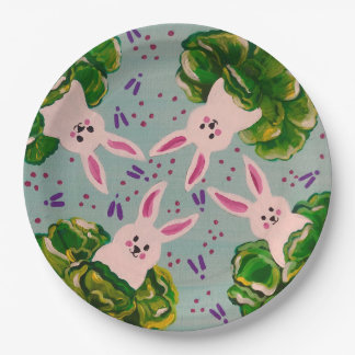 イースターバニーインキャベツプレート ペーパープレート