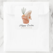 イースターバニーインフラワーポット スクエアシール (バッグ)