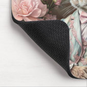 イースターバニーインレトロ春スタイル マウスパッド (コーナー)