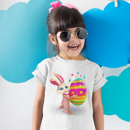 イースターバニーイースターエッグハッピーイースター卵狩りかわいい Tシャツ