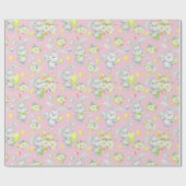 イースターバニーイースターエッグラッピング紙 ラッピングペーパー (フラット)