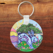 イースターバニーイースターエッグ狩りキーチェーン キーホルダー (正面)