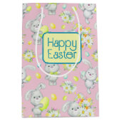 イースターバニーイースターエッグ ミディアムペーパーバッグ (正面)