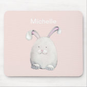 イースターバニーウォーターカラーイラストレーション マウスパッド (正面)