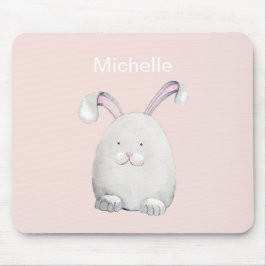 イースターバニーウォーターカラーイラストレーション マウスパッド