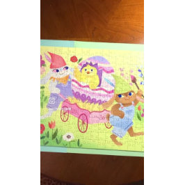 イースターバニーウサギとイースターエッグシック ジグソーパズル