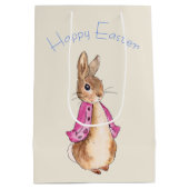 イースターバニーウサギのピーター ミディアムペーパーバッグ (裏面)