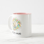 イースターバニーウサギ卵リースギフト ツートーンマグカップ (正面左)