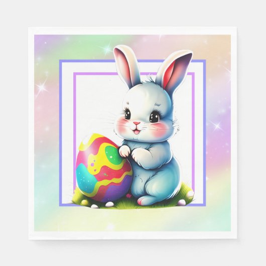 イースターバニーウサギ スタンダードランチョンナプキン (正面)
