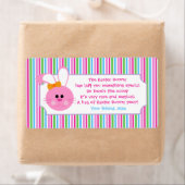 イースターバニーウンチパーティー好意ステッカー ラベル (インサイチュ)