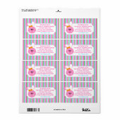 イースターバニーウンチパーティー好意ステッカー ラベル (フルシート)