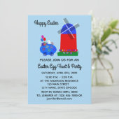 イースターバニーエッグカー#4-2招待状カード セーブザデート (スタンド正面)