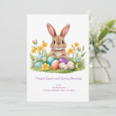 イースターバニーエッググラス春の花 シーズンカード (スタンド正面)