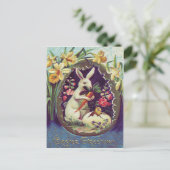 イースターバニーエッグシックダッフォディル シーズンポストカード (スタンド正面)