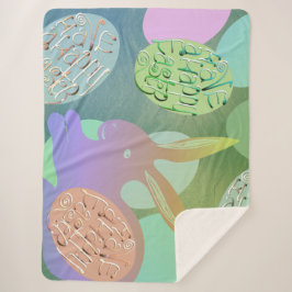 イースターバニーエッグスシェルパブランケット シェルパブランケット