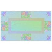 イースターバニーエッグス淡い色のパステルタブレクロス テーブルクロス (正面(横))