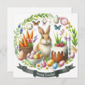 イースターバニーエッグズニンツイラストレーション シーズンカード (正面/裏面)