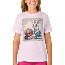 イースターバニーエッグズホイールバロー&フラワー