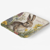 イースターバニーエッグフローラ ペーパープレート (傾斜あり)