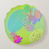 イースターバニーエッグラウンドピロー ラウンドクッション (裏面)