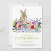 イースターバニーエッグ狩りとブランチフローラ 招待状 (正面)
