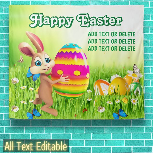 イースターバニーエッグ狩りハッピーイースターイースターパーティー タペストリー