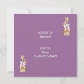 イースターバニーエッグ狩りパーティの招待状 招待状 (裏面)