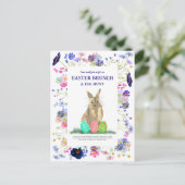 イースターバニーエッグ狩りブランチフローラ インビテーションポストカード (スタンド正面)