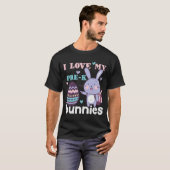 イースターバニーエッグ狩り先生私は私の前K B大好き Tシャツ (正面フル)