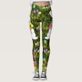 イースターバニーエッグ狩り快適なママの作業 レギンス (正面)