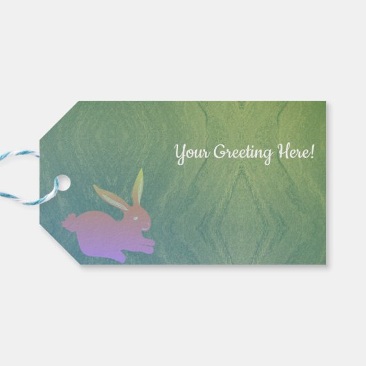 イースターバニーエッグ「ハッピーイースター」 ギフトタグ (裏面横)