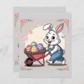 イースターバニーエッグ&ホイールバロー文房具 (正面/裏面)