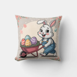 イースターバニーエッグ&ホイールバロー クッション