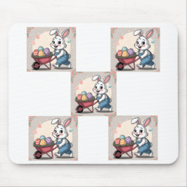 イースターバニーエッグ&ホイールバロー マウスパッド