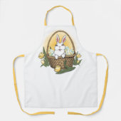 イースターバニーエプロンイースターバニーバニーバスケットエプロン エプロン (正面)