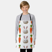 イースターバニーエプロンパフィーデザイン エプロン (着用した状態)