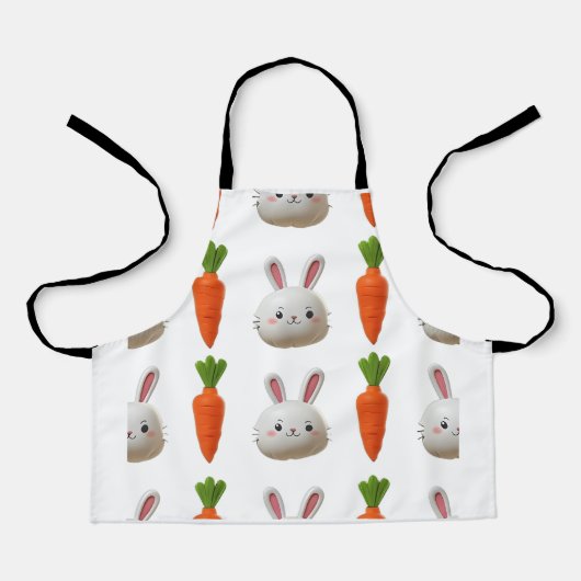 イースターバニーエプロンパフィーデザイン エプロン (正面)