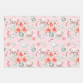 イースターバニーエレガンススリーカラー ラッピングペーパーシート (正面2)