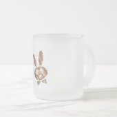 イースターバニーエレガント金ゴールドルック フロストグラスマグカップ (正面右)