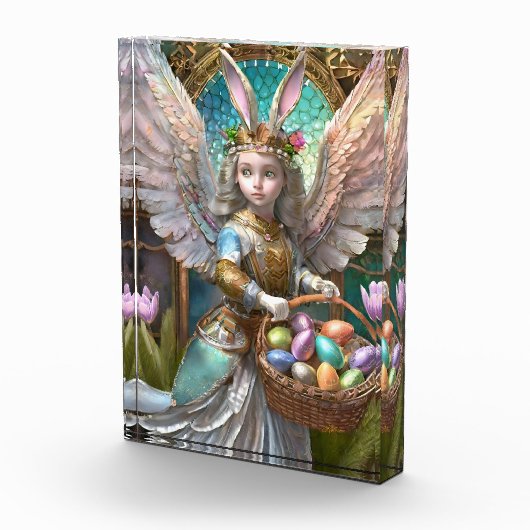 イースターバニーエンジェルの衣装を着た少女 フォトブロック (右)