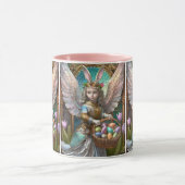 イースターバニーエンジェルの衣装を着た少女 マグカップ (中央)